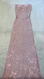 Pink Gorgeous Fashion Elegant Exquisite Beaded Long Satin Ball Gown Evening Dress Party Dress HZ1023
