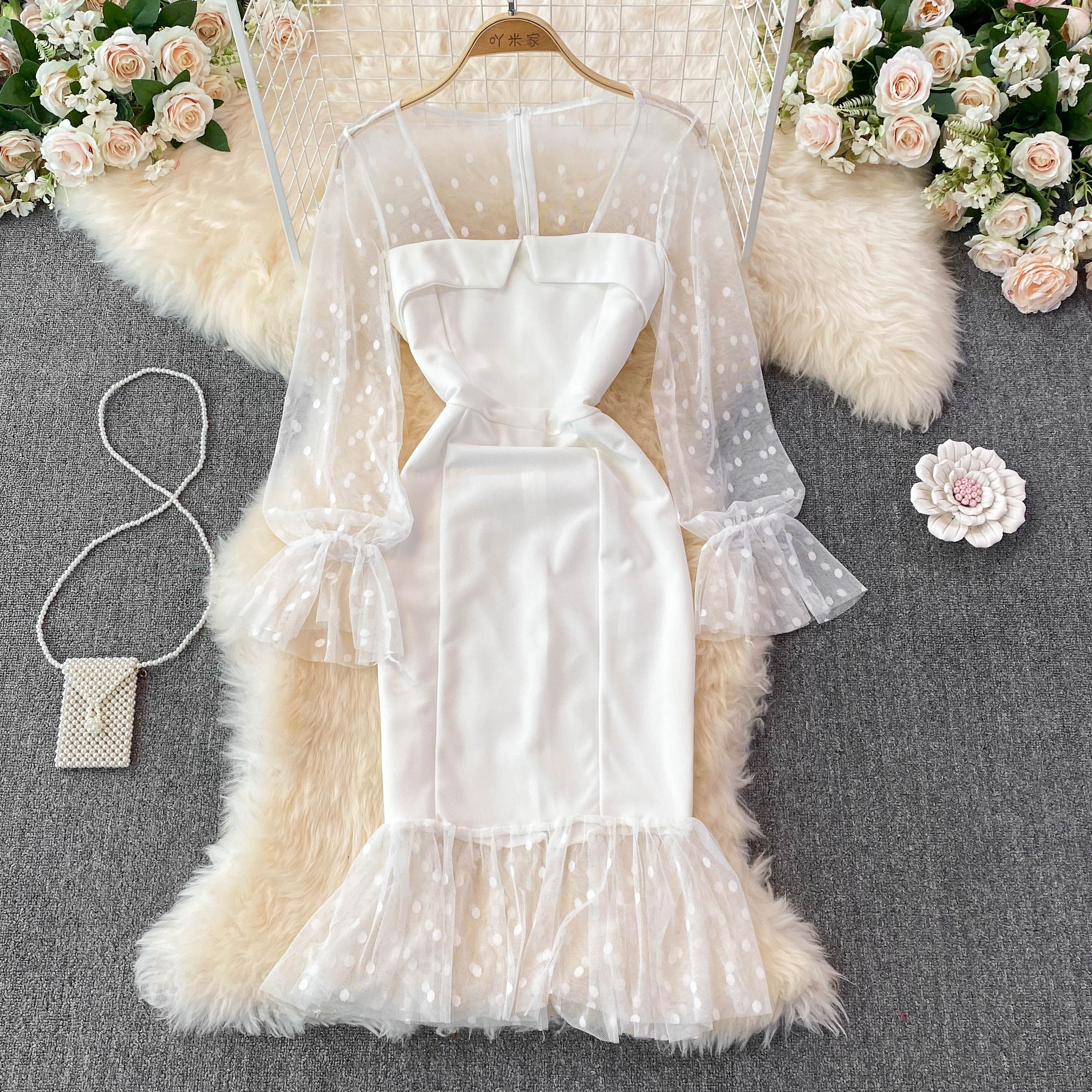 Sexy Long Sleeve Short Dress Fashion Dress HZ1023