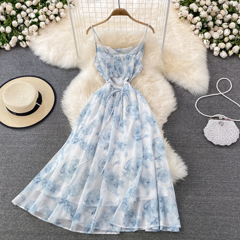 Cute A Line Floral Dress Fashion Dress HZ1023