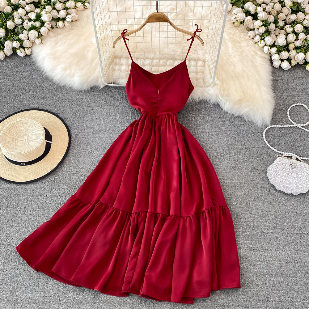 Cute V Neck Short Dress Fashion Dress HZ1023