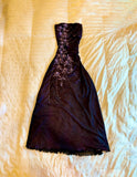 Purple Gorgeous Exquisite Embroidered Applique Beading Strapless Long Elegant Tulle Ball Gown Evening Dress HZ1023