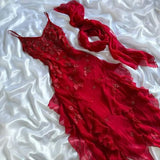 Red gorgeous shiny exquisite beaded spaghetti strap chiffon long elegant ruffled ball gown evening dress party HZ1023