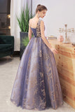Stylish v neck tulle sequins long ball gown dress HZ1023