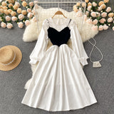 Cute A Line Long Sleeve Dress A Line Fashion Dress HZ1023