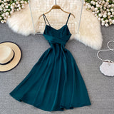 Cute Satin Short Dress A Line Fashion Dress HZ1023