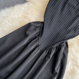 Black A Line Off Shouler Dress Fashion Dress HZ1023