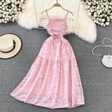 High waist slim A-line lace dress HZ1023