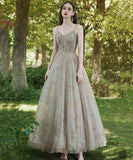 Stylish tulle long prom dress evening dress HZ1023