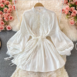 Sweet Lace Long Sleeve Dress Fashion Dress HZ1023