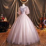 Cute lace long ball gown dress formal dress HZ1023