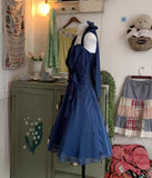 Blue Sparkly Sweet Elegant Short Chiffon Tulle Homecoming Dresses Evening Dresses Birthday Party Dresses Prom Dresses Prom Dresses HZ1023