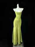 Green Fashion Elegant Suspender Backless Long Mermaid Slim Sexy Prom Dress Evening Dress Party Dress Prom Dress HZ1023