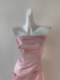 Black/Pink Simple Fashion Elegant Short Bow Satin Homecoming Dress Prom Dress Evening Dress Ball Dress Birthday Party Dress HZ1023