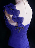Purple Gorgeous Shiny Elegant Fashion Exquisite Beaded Floral Long Tulle Floor Length Mermaid Ball Gown Evening Gown Prom Dress Party Dress HZ1023