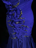 Purple Gorgeous Shiny Elegant Fashion Exquisite Beaded Floral Long Tulle Floor Length Mermaid Ball Gown Evening Gown Prom Dress Party Dress HZ1023