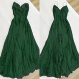 Blue Vintage Elegant V Neck Exquisite Embroidery Applique Beading Long Chiffon prom dress Evening Gown Party Dress HZ1023