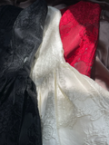 Black/Red/White Fashion Short Satin Princess Dress Homecoming Dress Birthday Party Dress Cocktail Party Dress Evening Dress Prom Dress Evening Dress HZ1023