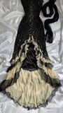 Black shiny elegant ruffle tulle long sequined ball gown prom dress evening gown Party Dresses HZ1023