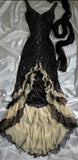 Black shiny elegant ruffle tulle long sequined ball gown prom dress evening gown Party Dresses HZ1023