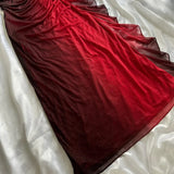 Burgundy red/indigo/navy blue shiny elegant strappy long tulle ball gown evening dress birthday party dress HZ1023