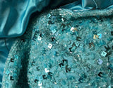 Blue fashion elegant suspenders exquisite beaded long sequined prom dress evening dress party dress HZ1023