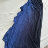 Dark Blue Ombre Stunning Sparkling Retro Fashion Stunning Elegant Delicate Rhinestone Long Chiffon Ball Gown Evening Gown Birthday Party Dress Prom Gown Graduation Gown HZ1023
