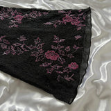 Black Retro Elegant A-line Strap Long Lace prom dress Evening Dress Birthday Party Dress HZ1023