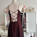 ??Red Black Crimson Dress Retro Fashion Stunning Elegant Exquisite Long Tulle Gothic Ball Gown Evening Gown Birthday Party Gown Prom Gown Graduation Gown HZ1023