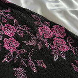 Black Retro Elegant A-line Strap Long Lace prom dress Evening Dress Birthday Party Dress HZ1023
