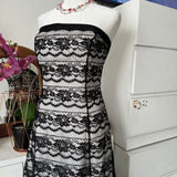 Black Nude Vintage Elegant Layered Lace Long Off Shoulder Bustier Lace Ball Gown Evening Gown Party Dress Prom Gown HZ1023