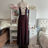 ??Red Black Crimson Dress Retro Fashion Stunning Elegant Exquisite Long Tulle Gothic Ball Gown Evening Gown Birthday Party Gown Prom Gown Graduation Gown HZ1023