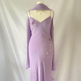 Purple fashion classy pretty exquisite beaded long chiffon ruffled ball gown evening dress party dress HZ1023