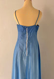 Blue Fashion Elegant Exquisite Embroidery Beading Spaghetti Strap Long Tulle prom dress Evening Gown Party Dress HZ1023