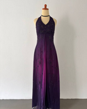 Purple Elegant Fashion Exquisite Strap Long Tulle Ball Gown Evening Dress Party Dress Prom Dress HZ1023