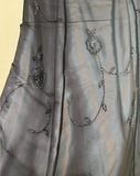 Silver Black Delicate Beaded Long Tulle Elegant Ball Gown Evening Dress Formal Birthday Party Dress Prom Dress HZ1023