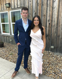 Pink Fashion Elegant Spaghetti Strap Long Mermaid Chiffon prom dress Ball Gown Evening Dress Party Dress HZ1023