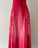Pink Gorgeous Vintage Fashion Elegant Exquisite Beading Long Tulle Satin Ball Gown Evening Dress Party Dress Prom Dress HZ1023