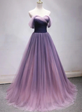 Beautiful Tulle Gradient Long A-Line Formal Dress, Sweetheart Party Gown HZ1023