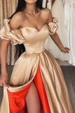 Sweetheart Off-the-Shoulder Long Prom Dress With Split HZ1023