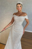 Gorgeous Off-The-Shoulder Strapless Mermaid Prom Dress With Sequins HZ1023