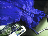 Royal Blue Tulle Strapless Ball Gown Long Prom Dress, Blue Party Dress HZ1023