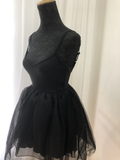 Sexy Tulle Straps Little Black Dress, Mini Women Dress HZ1023