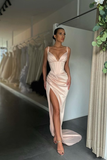 V-Neck Split Prom Dress Sleeveless HZ1023