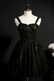 Sparkle Wine Red Straps Lace-Up Short Homecoming Dress HZ1023