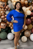 Hot Pink One Sleeve Ruched Mini Homecoming Dress HZ1023