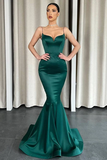 MERMAID SPAGHETTI STRAP FLOOR-LENGTH SWEETHEART SLEEVELESS PROM DRESS HZ1023