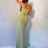 Sexy Sheath Spaghetti Straps Long Prom/Evening Party Dress Split Front HZ1023