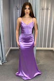 V-Neck Lilac Beaded Long Prom Dress HZ1023