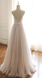 Spaghetti Straps Open Back Prom Dress Formal Evening Dresses HZ1023