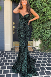 Mermaid Fuchsia Sequins Long Formal Dress HZ1023
